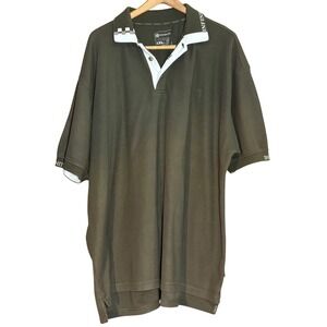 INFINITI Mens Olive‎ Green Polo Shirt Short Sleeve XXL High Performance Fabric